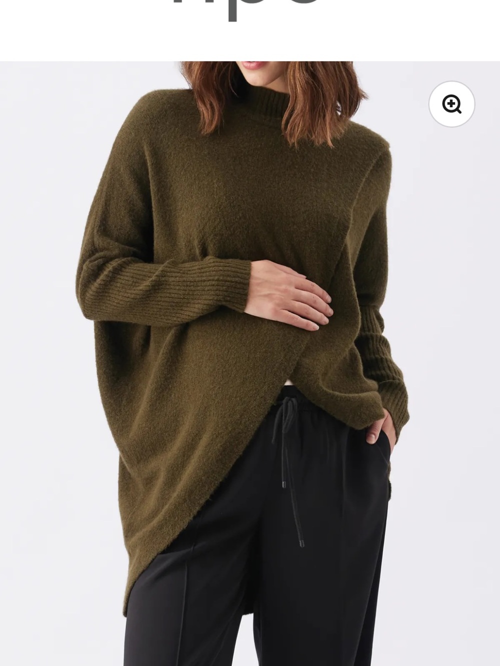 Ripe Maternity Hallie cross over knit nursing maternity sweater